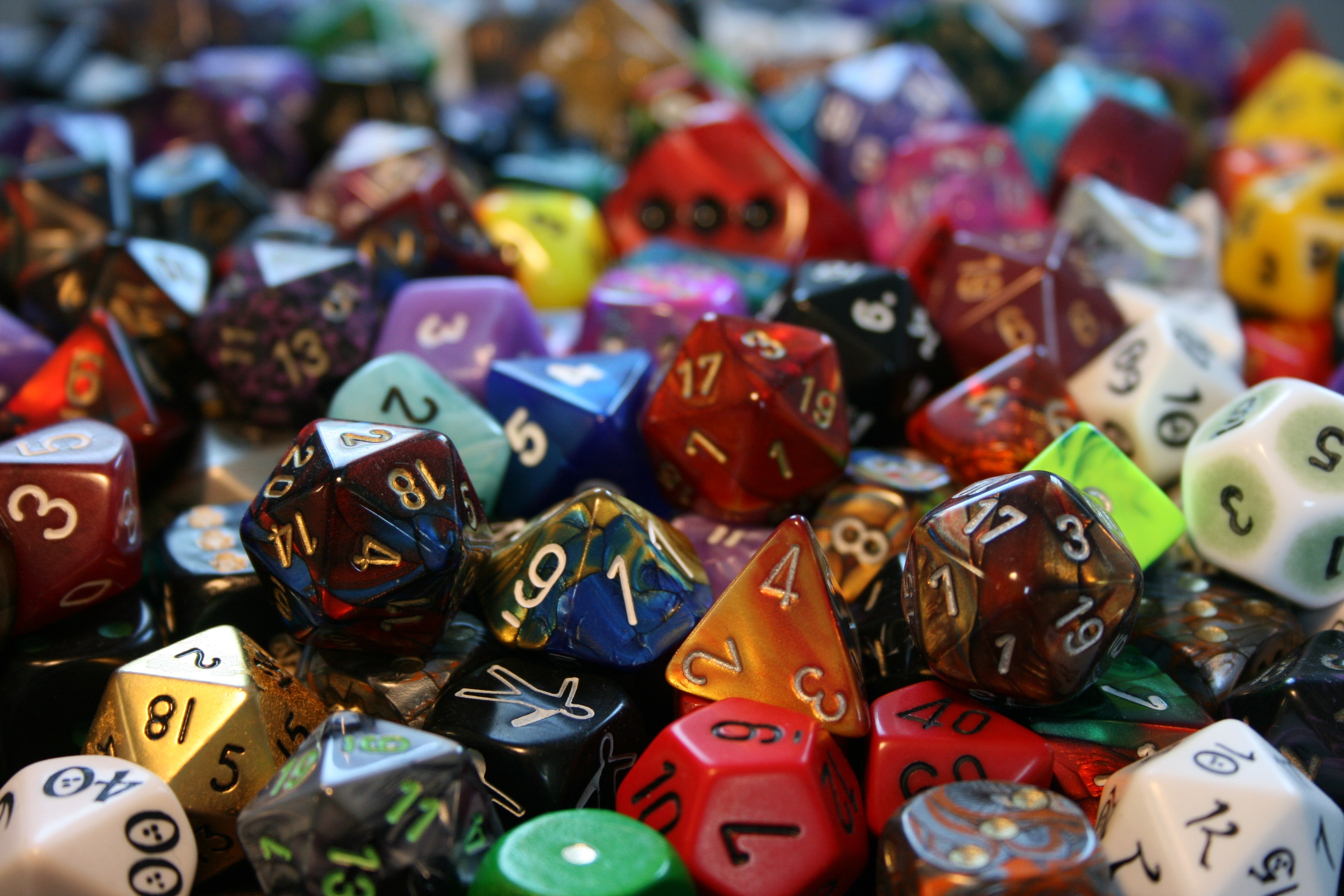 lots of multi-sided dice